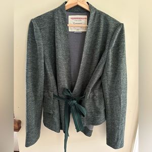 Anthropologie green cardigan